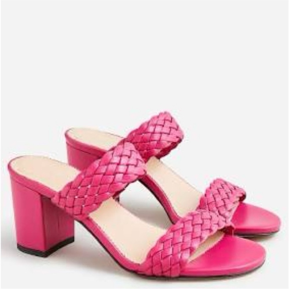 J. Crew Pink Lucie Braided Sandals